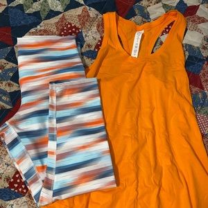 DYI Set Cropped leggings/tanks sis L large worn once only!